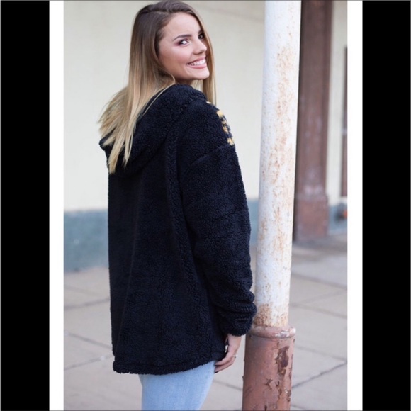 1 Left! 🎈Leopard & Black Faux Fur Sweatshirt Hoody - Picture 3 of 6